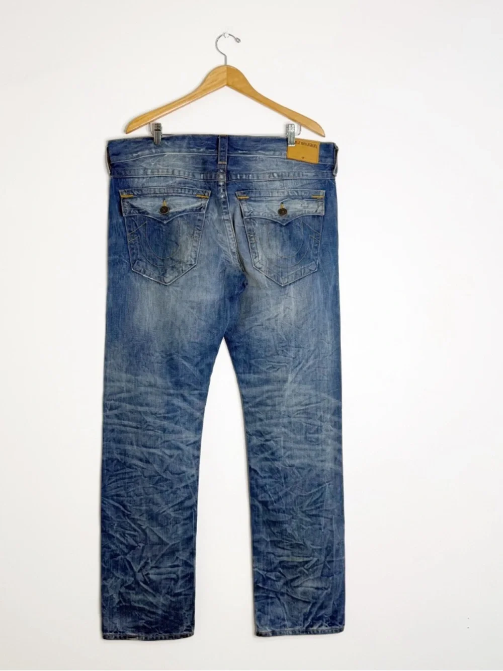 True Religion Geno Relaxed Slim Jeans Men’s 36x35 Distressed USA